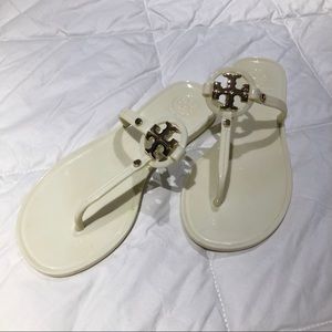 Tory Burch Ivory Jelly Sandals